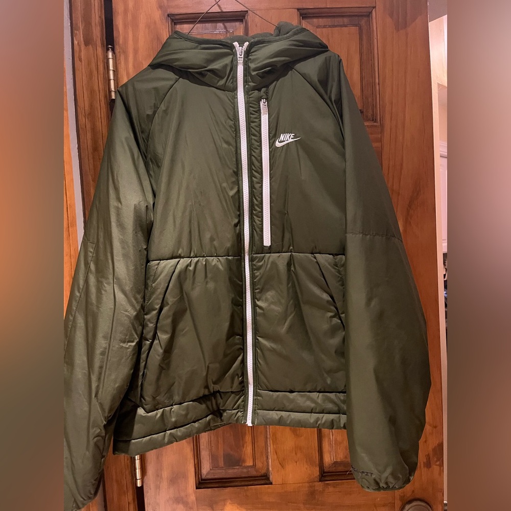 Nike Olive Green Hooded Jacket